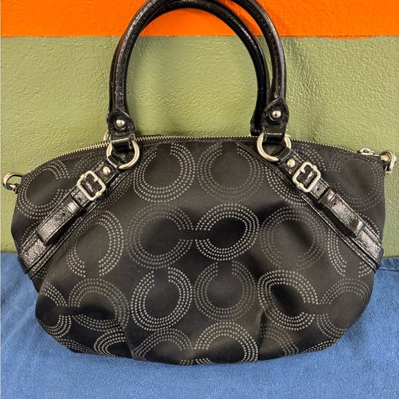 Coach Black Op Art Sophia Purse - Picture 4 of 10